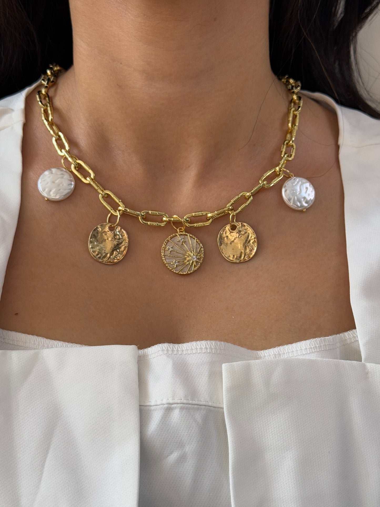 Gold and white