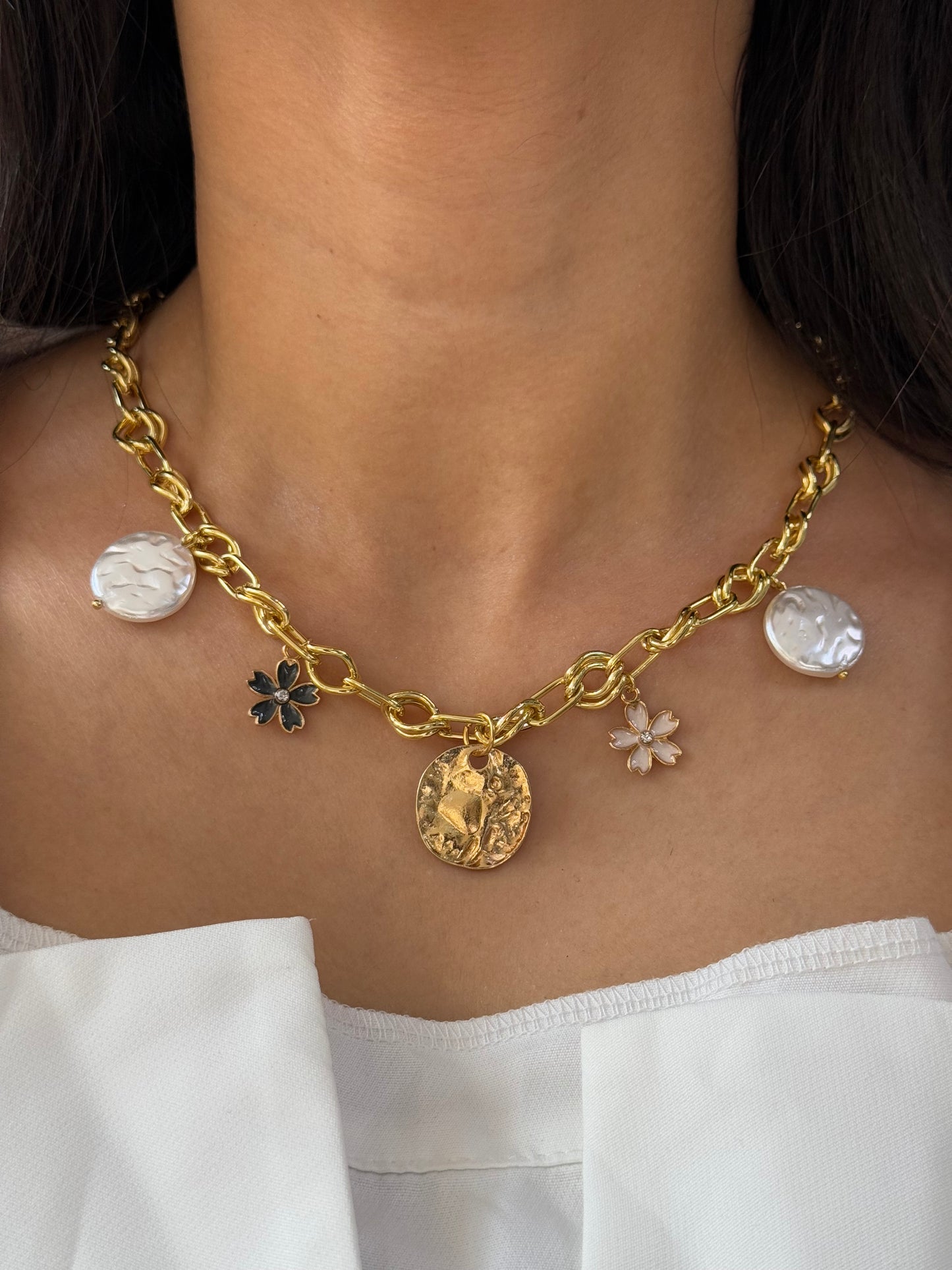 Flowers and pearls