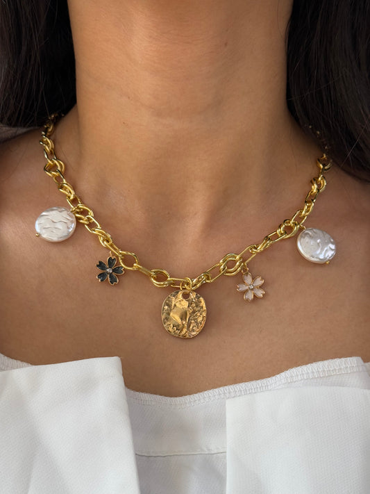Flowers and pearls