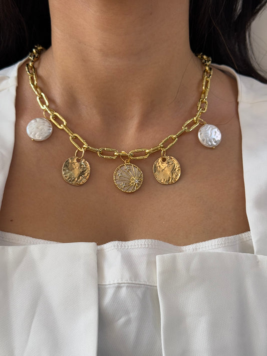 Gold and white
